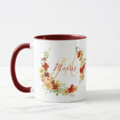 Autumn floral personalized mok (Links)