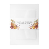 Autumn Floral Personalized Wedding Uitnodigingen Wikkel (Voorkant Voorbeeld)