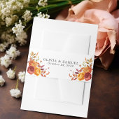 Autumn Floral Personalized Wedding Uitnodigingen Wikkel