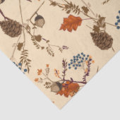 Autumn Floral Pinecone Gift Wrapping Tissue Paper Tissuepapier (Detail)