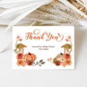 Autumn Floral Pumpkin Baby shower Bedankkaart