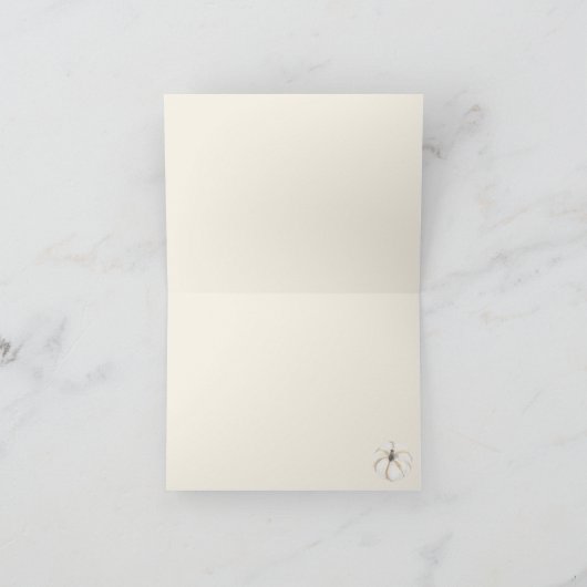 Autumn Floral Pumpkin Baby shower Bedankkaart (Binnen)