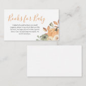 Autumn Floral Pumpkin Baby shower Boeken voor Baby Informatiekaartje (Voorkant / Achterkant)