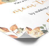 Autumn Floral Pumpkin Baby shower Envelope Station Poster (Hoek)