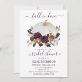 Autumn Floral Pumpkin Boho Vrijgezellenfeest Herfs Kaart (Voorkant)