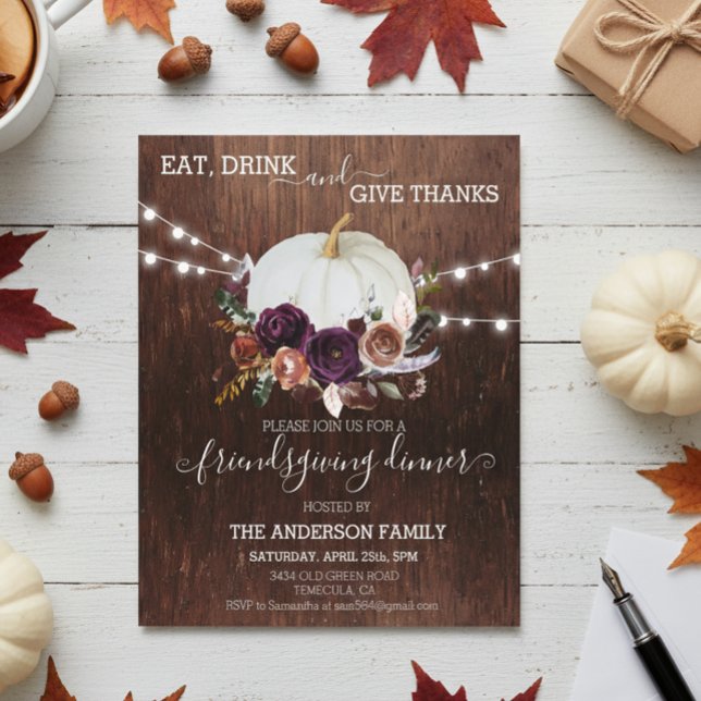 Autumn Floral Pumpkin Thanksgiving Rustige lichten (Creator heeft geüpload)