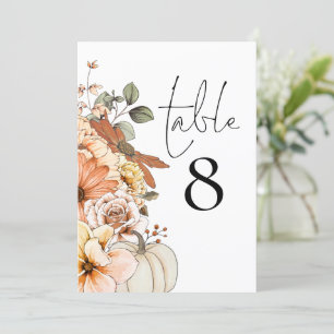 Autumn Floral Pumpkin Weduwingnummer