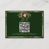 Autumn Floral, QR Code - Emerald Informatiekaartje (Achterkant)