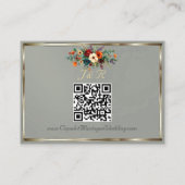 Autumn Floral, QR Code - Sage Informatiekaartje (Achterkant)