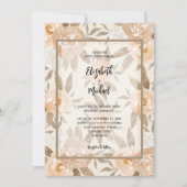 Autumn Floral QR Code Weddenschap Kaart (Voorkant)