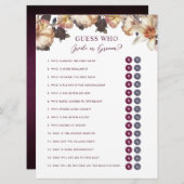 Autumn Floral raad eens wie de schoeisel van de br Kaart (Voorkant / Achterkant)