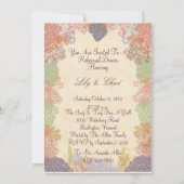 Autumn Floral Rehearsal Dinner Invitation Kaart (Achterkant)