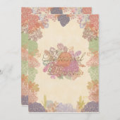 Autumn Floral Rehearsal Dinner Invitation Kaart (Voorkant / Achterkant)