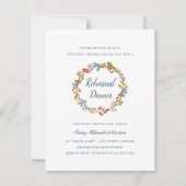 Autumn Floral Rehearsal Kaart (Voorkant)