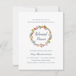 Autumn Floral Rehearsal Kaart