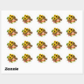 Autumn Floral Ronde Sticker (Vel)