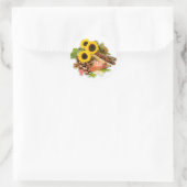 Autumn Floral Ronde Sticker (Tas)