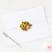 Autumn Floral Ronde Sticker (Envelop)