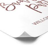 Autumn Floral Roos Gold Light Bachelorette Welkom Poster (Hoek)