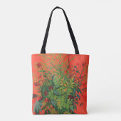 Autumn Floral Rowan Leaves, ElderBerries op Sinaas Tote Bag (Achterkant)
