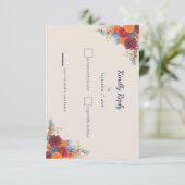 Autumn Floral RSVP Card (Staand voorkant)