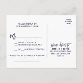 Autumn Floral Song Request RSVP Briefkaart (Achterkant)