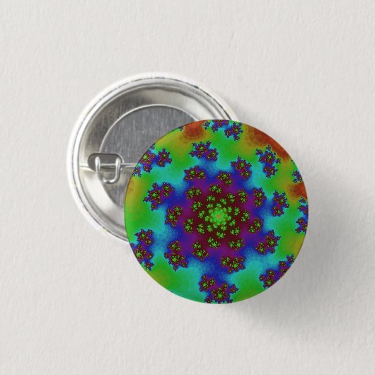 Autumn Floral Sprinkles Ronde Button 3,2 Cm (Voorkant /achterkant)