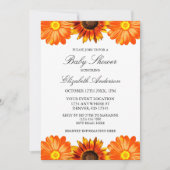 Autumn Floral Sunflower Baby shower Kaart (Voorkant)
