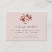 Autumn Floral Teacup Herfst Bridal Display Shower Informatiekaartje (Voorkant)