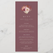 Autumn Floral Teacup Herfst Vrijgezellenfeest Menu (Voorkant)