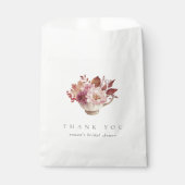 Autumn Floral Teacup Herfst Vrijgezellenfeest Tea Bedankzakje (Voorkant)