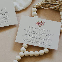 Autumn Floral Teacup Vrijgezellenfeest Recipe Verz Informatiekaartje