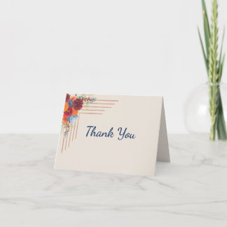 Autumn Floral Thank You Cards Bedankkaart