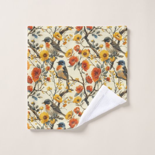 Autumn Floral Towel Cozy Gift for Grandma Grandpa Bad Handdoek (Wasdoekje)