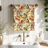 Autumn Floral Towel Cozy Gift for Grandma Grandpa Bad Handdoek