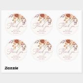 Autumn Floral Vrijgezellenfeest dank u Ronde Sticker (Vel)