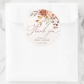 Autumn Floral Vrijgezellenfeest dank u Ronde Sticker (Tas)