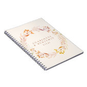 Autumn Floral Waterverf Wreated Custom Wedding Notitieboek (Rechterzijde)
