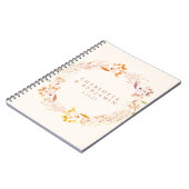 Autumn Floral Waterverf Wreated Custom Wedding Notitieboek (Linkerzijde)
