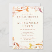 Autumn Floral Waterverf Wreath Boho Vrijgezellenfe Kaart (Voorkant)