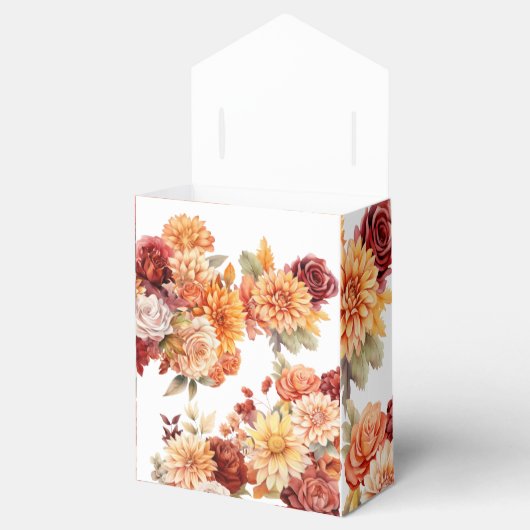 Autumn Floral Wedding Bedankdoosjes (Geopend)