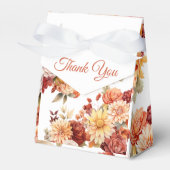 Autumn Floral Wedding Bedankdoosjes (Voorkant Zijde)