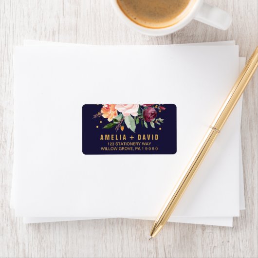 Autumn Floral Wedding Etiket (Insitu)