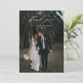 Autumn Floral Wedding Foto Bedankkaart (Staand voorkant)