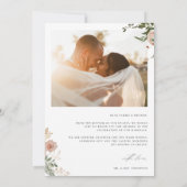 Autumn Floral Wedding Foto Bedankkaart (Achterkant)