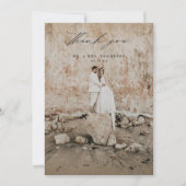 Autumn Floral Wedding Foto Bedankkaart (Voorkant)