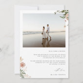 Autumn Floral Wedding Foto Bedankkaart (Achterkant)