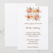 Autumn Floral Wedding Invitation-Felt Kaart (Voorkant / Achterkant)