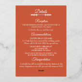 Autumn Floral Wedding Invitation Folie Uitnodiging (Achterkant)