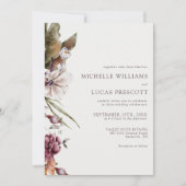 Autumn Floral Wedding Invitation Kaart (Voorkant)
